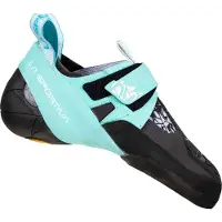 La Sportiva Skwama Vegan Woman, Climbing Footwear, 34.5, Carbon/Turquoise (Grey) -