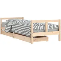 Syfax Kinderbett mit Schubladen 80x200 cm Massivholz Kiefer