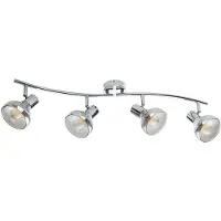 Globo Lighting Strahler Metall verchromt, Glas, beweglich, LxBxH: 700x80x160mm, exkl. 4x E14 40W 230V