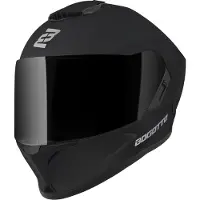 Bogotto Phantom Matt Schwarz Fiberglass Integralhelm Größe L