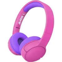 Akashi , Kinder-Headset Bluetooth 5.1 (faltbar, 8 Std. Akkulaufzeit), Rosa