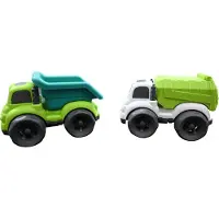 Lexibook Kleine Autos – 2er-Pack grüne Lastwagen für Babys
