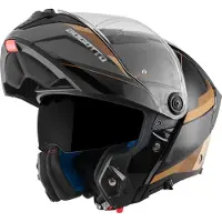 Bogotto FF404 Ezion Schwarz Braun Klapphelm Größe L