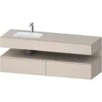 Duravit Einbauwaschtisch-Möbel-Set Qatego 160x50x60cm, Kon-WTU, B, B li, Tau matt