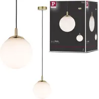 Paulmann Glas Hängelampe Menja, dimmbar, weiß / opal, für Wohn- / Esszimmer, Glas, Modern, Pendelleuchte