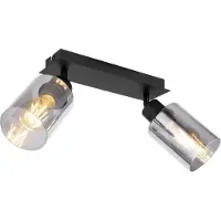 Globo Lighting Strahler Metall schwarz matt, 2x E27