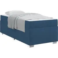 Syfax Bettrahmen mit Matratze Blau 90 x 190 cm Stoff