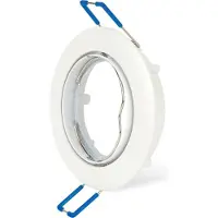 Braytron 2x Ultra Flach Einbaurahmen Rund Schwenkbar Weiß Einbaustrahler Ø76mm Deckeneinbaustrahler Einbauleuchte inkl. 2x 5W GU10 LED Leuchtmittel Warmweiß Deckenstrahler