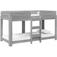 Syfax Etagenbett für Kinder Graues Sonoma 80 x 200 cm Holzwerkstoff