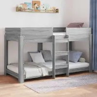 vidaXL "Schlussverkauf" Einzelbett 1 PLACE - Etagenbett für Kinder Graues Sonoma 100x200 cm Holzwerkstoff C1903