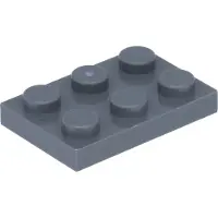 LEGO 2x3 Platten 3021 - 100 Stück Dunkles Bläuliches Grau