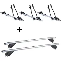 VDP 3xFahrradträger SAGITTAR + Alu Dachträger RB003 kompatibel mit für Ford Focus III Kombi (5Türer) ab 2011