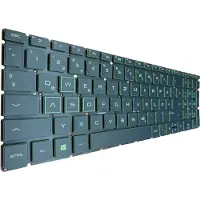 T-ProTek DEUTSCHE-Tastatur Keyboard Grün Beleuchtung kompatibel für HP 15-da0000