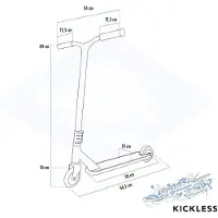 Schildkroet Stunt Scooter KICKLESS Piano