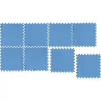 HS Bodenschutzmatte 8 Stück ( 50x50x0,4 cm ) - 2m² - Schutzmatte für Fitnessgeräte, Yoga, Fitness