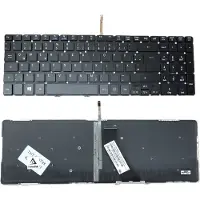 T-ProTek DE Tastatur Keyboard mit Beleuchtung ohne Rahmen kompatibel für Acer Aspire V5-572G