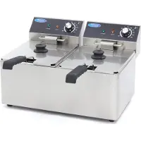 Maxima - Gastro Fritteuse - 2 x 8 l - 2 Körbe - Bis zu 2,8 kg Pommes Frites