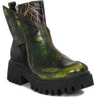 MACIEJKA Stiefel aus Nubukleder Modell 0614001007 mit Plattformsohle und quadratischem Absatz