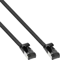 InLine Patchkabel flach, U/FTP, Cat.8.1, TPE halogenfrei, schwarz, 5m, 5 m, Cat8.1, U/FTP (STP), RJ-45, RJ-45, Schwarz
