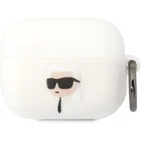 Karl Lagerfeld Fall Silikon Karl Kopf 3D Na Airpods Pro - Białe