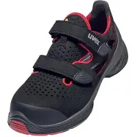 Uvex 1 G2 Sandalen S1P schwarz, rot Weite 10 Gr. 51