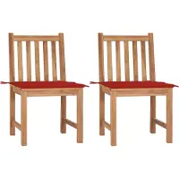 vidaXL Gartenstühle 2 Stk. mit Kissen Massivholz Teak , Gartenstühle Design 2024