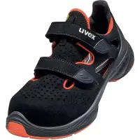 Uvex 1 G2 Sandalen S1 schwarz, rot Weite 14 Gr. 45