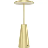Eglo LED-Akkuleuchte Piccola, messingfarben, Höhe 28cm, IP54 dimmbar, messing / gold, für Wohn- / Esszimmer, Metall, Modern
