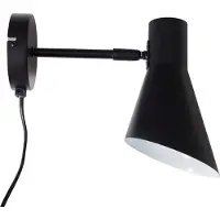Dyberg Larsen DL12 Wandleuchte Black - , Denver, dimmbar, Schwarz, für Wohnzimmer, Metall, Skandinavisch