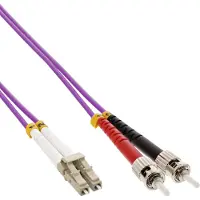 InLine LWL Duplex Kabel, LC/ST, 50/125µm, OM4, 25m, 25 m, OM4, LC, ST