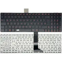 T-ProTek DEUTSCHE - Tastatur Keyboard Rotes Drucken, ohne Rahmen kompatibel für Asus F550JD, F550JK