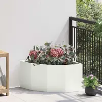 Prolenta Maison Exclusive - Eckpflanzer Weiß 60 x 60 x 35 cm Stahl