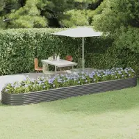 vidaXL "2026 Promotion" Hochbeet - Pflanzkasten - Verzinkter Stahl 507x100x36 cm - Grau - Beete CC10127
