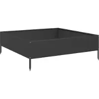 vidaXL Hochbeet Schwarz 100x100x33,5 cm Stahl