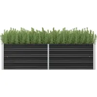 Prolenta Maison Exclusive - Garten-Hochbeet Anthrazit 160 x 40 x 45 cm Verzinkter Stahl
