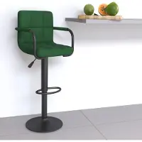 vidaXL Hochwertig Barhocker Dunkelgrün Samt 334651