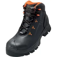 Uvex 2 MACSOLE S3 HI HRO SRC, 14/52, Unisex, Erwachsener, Sicherheitsstiefel, Schwarz, Orange, A, E, ESD, FO, HI, HRO, P, S3, SRC, WRU, Schnürverschluss