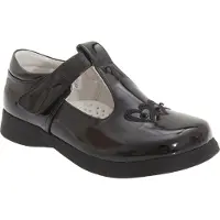 Boulevard Mädchen Schuhe mit Klettverschluss DF190 (23 EUR) (Schwarz glänzend)