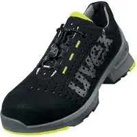 Uvex 8543, Unisex, Erwachsener, Sicherheitsschuhe, Schwarz, Grau, Limette, FO, S1, Schnürverschluss