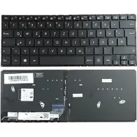 T-ProTek Tastatur - Farbe: Schwarz - mit Beleuchtung - ohne Rahmen Deutsches Tastaturlayout kompatibel für ASUS UX305UAB