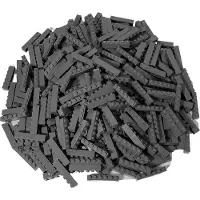 LEGO 50 Stück Steine 1x6, Dunkelgrau
