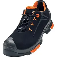 Uvex 65082, Unisex, Erwachsener, Sicherheitsschuhe, Schwarz, Orange, ESD, S3, SRC, Speed-Schnürsenkel
