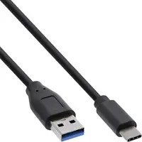 InLine 70er Bulk-Pack USB 3.2 Kabel, USB Typ-C an A Stecker, schwarz, 1m, 1 m, USB A, USB C, USB 3.2 Gen 2 (3.1 Gen 2), 10 Gbit/s, Schwarz