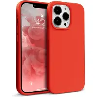 Crong , Hülle iPhone 13 Pro Max Weiches Silikon Stoßfest, Rot