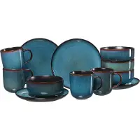Ritzenhoff & Breker Bali, 4 Person(en), Steingut, Blau, Bali, 215 mm, 335 mm