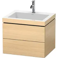 Duravit Waschtischunterschrank c-bonded L-Cube 60 x48cm, 1 HL, med. Ei, 2 Schub., wandhängend