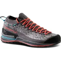 La Sportiva TX2 Evo Woman, Approach Footwear, 36, Carbon/Hibiscus (Grey) -