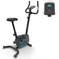 Klarfit Myon Cycle Heimtrainer Fahrrad - Ergometer Fahrrad mit 12 kg Schwungmasse, Hometrainer mit Pulsmesser, 8-stufiger Widerstand, Rahmenantrieb mit SilentBelt, Tablethalterung, schwarz