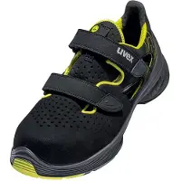 Uvex 1 G2 Sandalen S1 schwarz, gelb Weite 11 Gr. 52