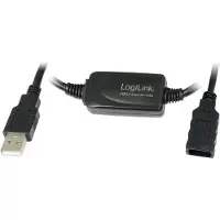 Logilink UA0143, USB Type-A, USB Type-A, Stecker/Buchse, 10 m, Schwarz